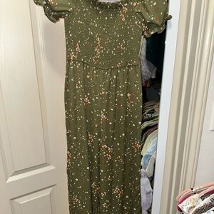 Green Floral Jumpsuit